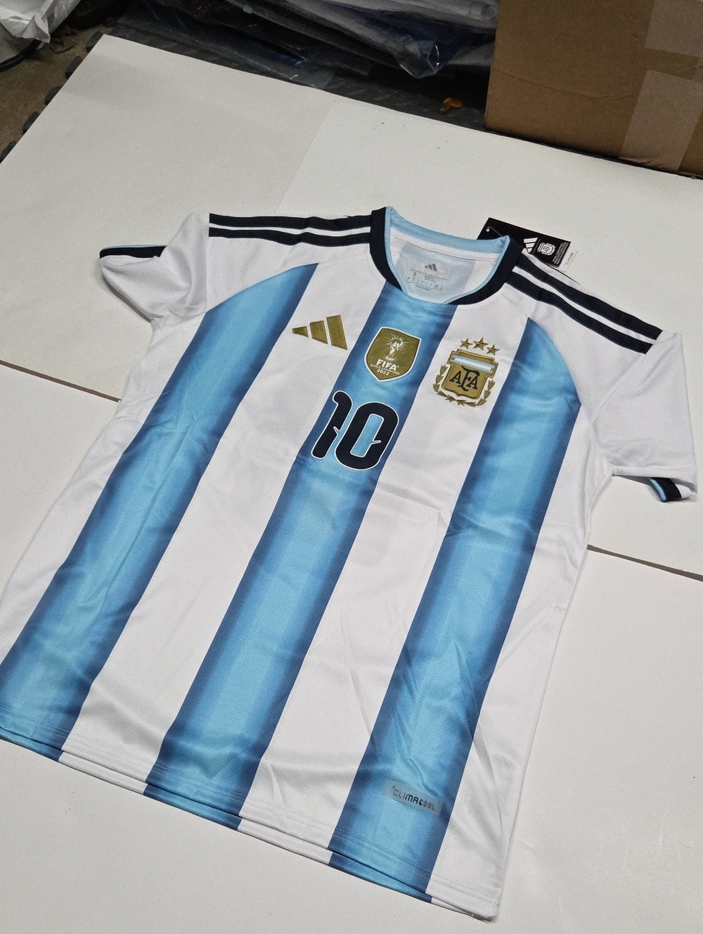 Argentina 26 Home Messi Jersey FIFA 2022 Size M-L NEW!